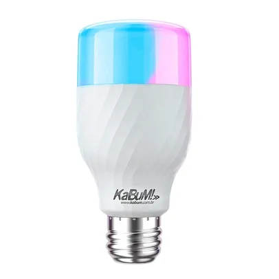 Lâmpada KaBuM! Smart, RGB + Branco, 10W, Google Home, Alexa | R$70
