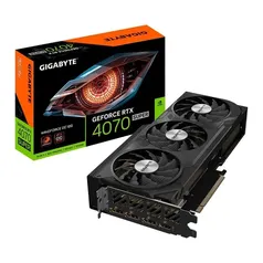 [PRIMEIRA COMPRA] Placa de Vídeo RTX 4070 Super Gigabyte Windforce NVIDIA GeForce, 12GB, GDDR6X, DLSS, Ray Tracing - GV-N407SWF3OC-12GD