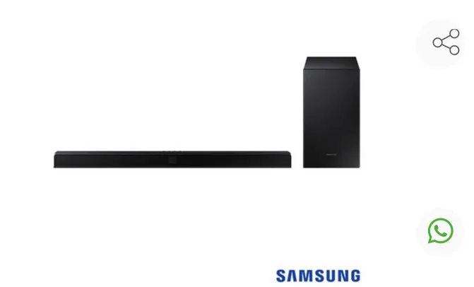 Soundbar Samsung com 2.1 Canais e 320W | R$1178