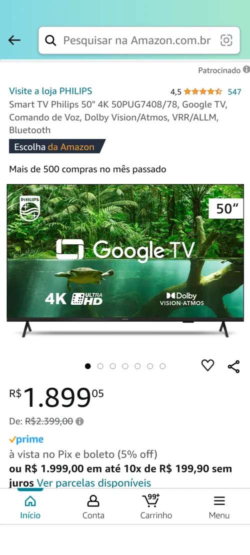 Imagem na descrição da promoção