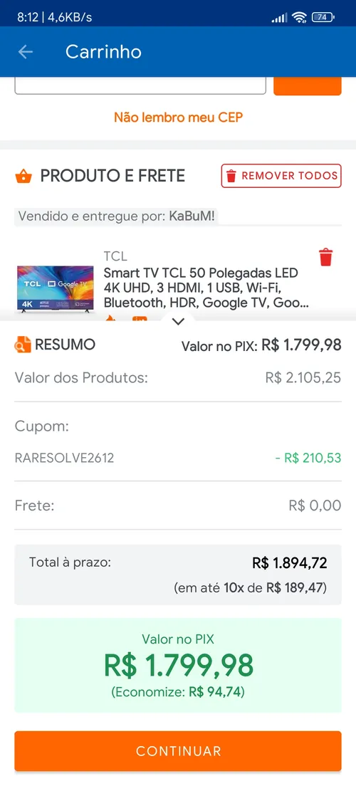 Imagem na descrição da promoção