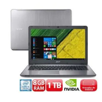 Notebook Acer Aspire F5-573G-50KS com Intel® Core™ i5-7200U, 8GB, 1TB,  por R$ 2299