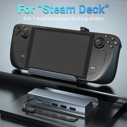 [Com Taxa/ Gpay R$65] Hub / Docking Station Para Steam Deck 6 in 1 4K 60Hz 100Mbps