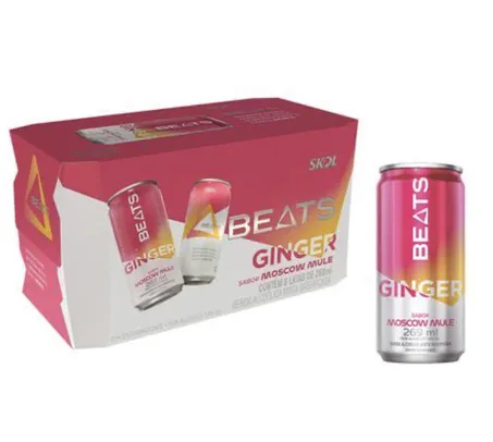 Skol Beats Ginger Moscow Mule Lata 269ml - Pack com 8 Unidades 