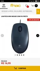 LOGITECH M90 MOUSE COM FIO PRETO - R$17