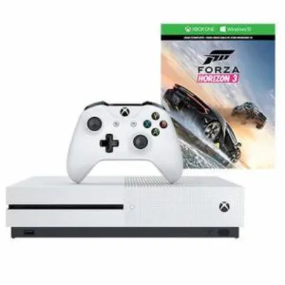X-Box One S 500GB Branco + Jogo Forza Horizon 3 - R$ 1.049,00