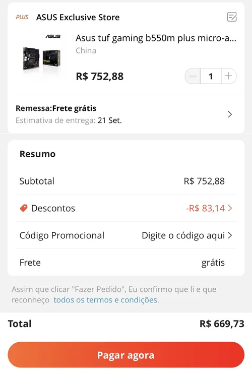 Imagem na descrição da promoção