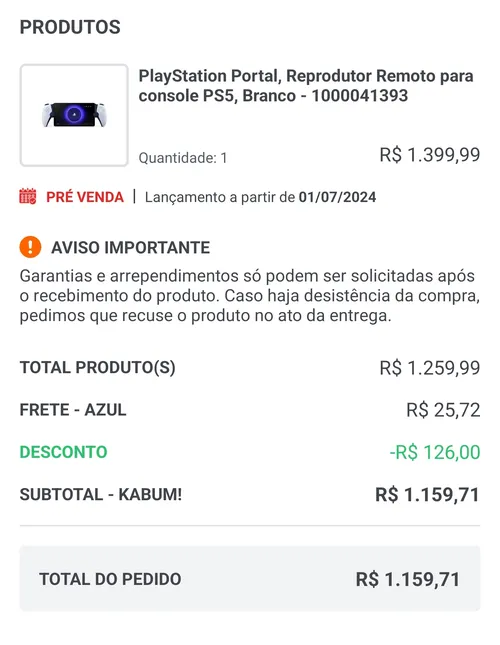 Imagem na descrição da promoção