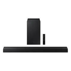 Soundbar Samsung HW-A555, potência de 410W RMS, Bluetooth e Subwoofer sem fio