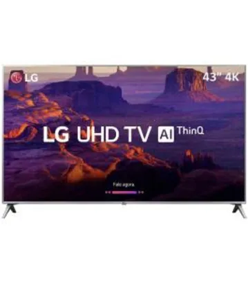 [AME R$1.360] Smart TV 43” LG 4K com Conversor Digital 43UK6510
