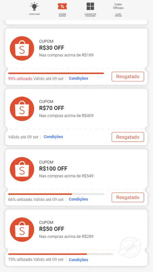 Imagem na descrição da promoção