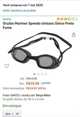 [PRIME] Óculos mariner speedo preto | R$30