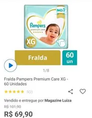 Fralda Pampers Premium Care xg