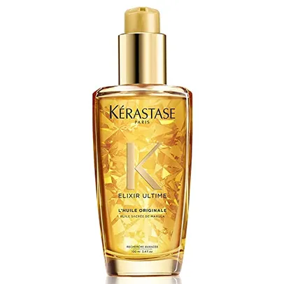 Kérastase Óleo Elixir Ultime L'Huile Originale, Todos os tipos de cabelos, Nutrição, brilho, Mix de 4 Óleos Preciosos, 100 ml