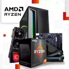 PC Gamer Ryzen 5 5500, RX 6600, 2x8GB DDR4 3200MHz CL16, SSD SATA 480GB, Fonte 650W 80+ Bronze