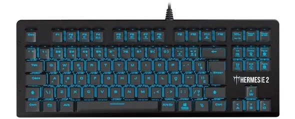 Teclado Mecânico Gamer Gamdias Hermes E2 Led Blue, Switch Brown, ABNT2, HERMES E2 BLUE BR/BROWN