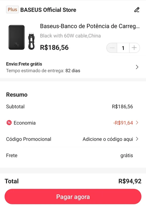 Imagem na descrição da promoção