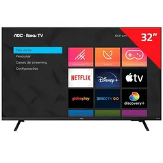 [BUG] Smart TV 32" AOC HD Roku TV, Dolby Digital, Comando de Voz, Processador Quad Core - 32S5135/78G