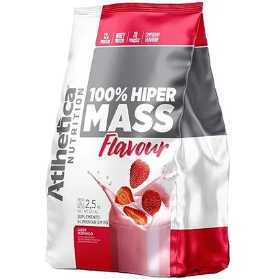 100% Hiper Mass Flavour 2,5Kg Morango, Atlhetica Nutrition