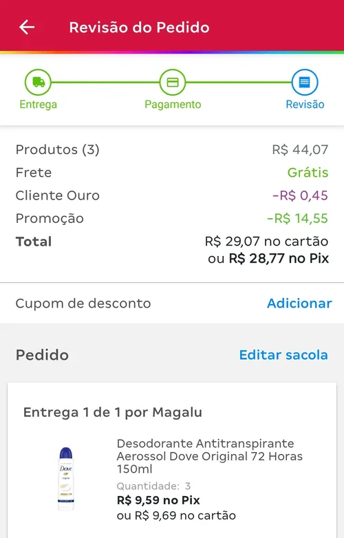 Imagem na descrição da promoção