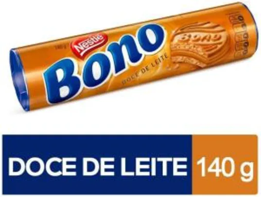 [Leve 4 Unidades] Biscoito Recheado com Doce de Leite Bono 140g R$ 5