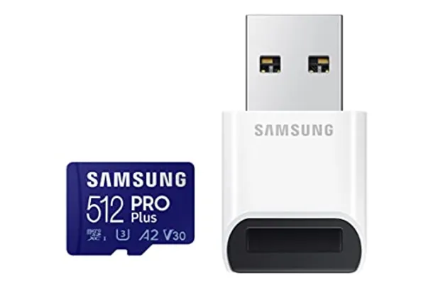 SAMSUNG PRO Plus + Leitor 512 GB microSDXC até 160MB/s