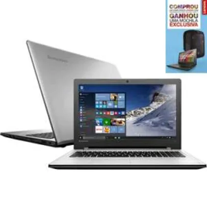 [Efácil] Notebook Ideapad 300 80RS0004BR Intel Core I5-6200U 6ª Geração, 8GB RAM, HD 1TB, Tela 15.6", Windows 10, Prata - Lenovo por R$ 2468