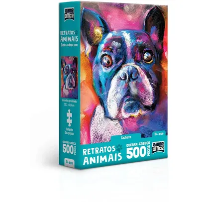 Quebra-Cabeça - Game Office - 500 Peças - Nano - Retratos Animais! - Cachorro - Toyster