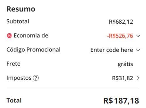 Imagem na descrição da promoção