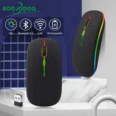 Mouse recarregável Bluetooth GOOJODOQ R$ 26