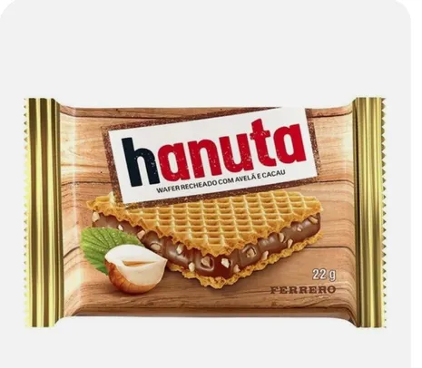 (Site/ regional) Hanuta Wafer Creme de Avelã 1 Unidade 22g