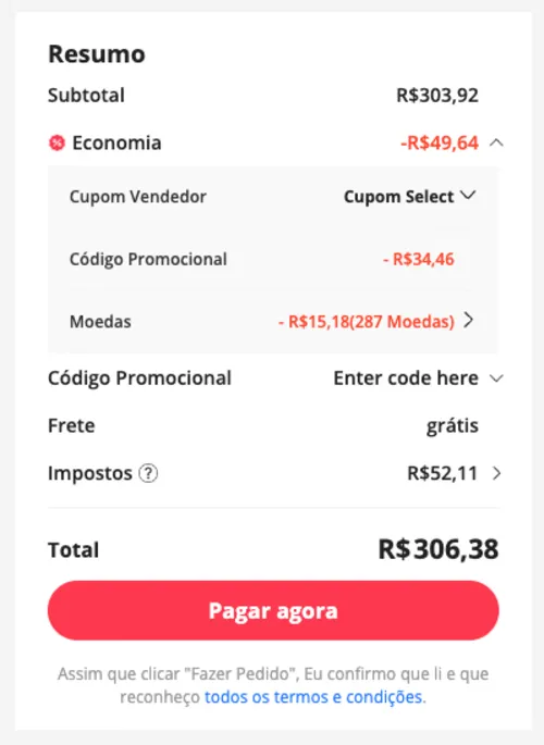 Imagem na descrição da promoção