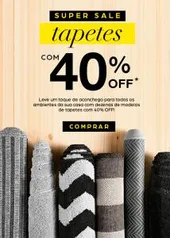 Tapetes com até 40% OFF na Riachuelo