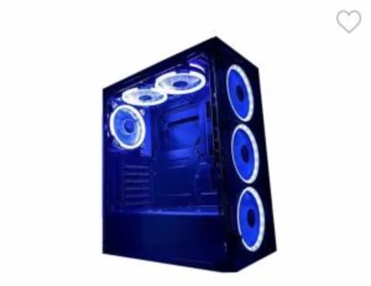 Gabinete Gamer Rise Mode Glass 06, Mid Tower, RGB, com FAN, Lateral e Frontal em Vidro - RM-CA-06-RGB - R$ 460