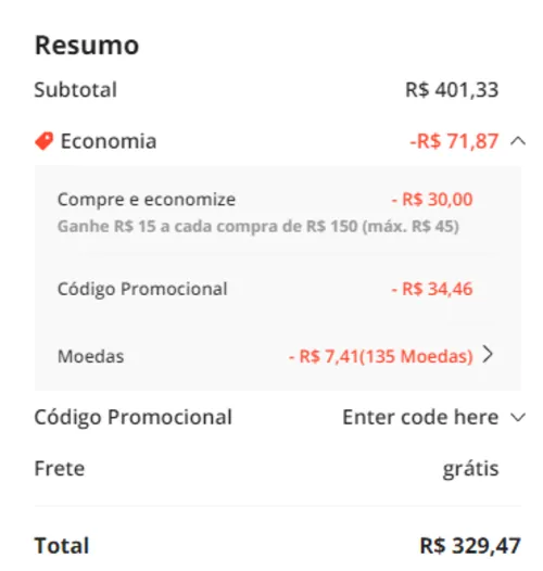 Imagem na descrição da promoção