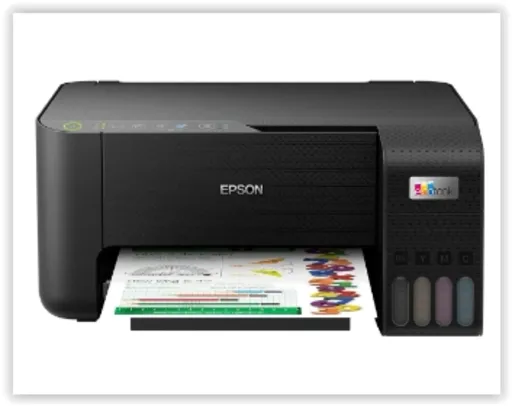 Impressora a cor multifuncional Epson EcoTank L3250 com wifi preta 100V/240V