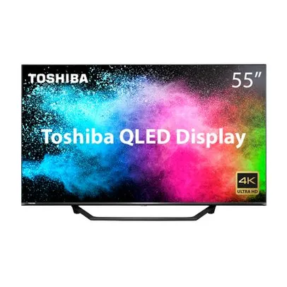 [R$2.256 AME] Tela Toshiba Qled Display 55 Pol. 55m550kb Quantum Dot 4k Smart Vidaa Hdr - TB001