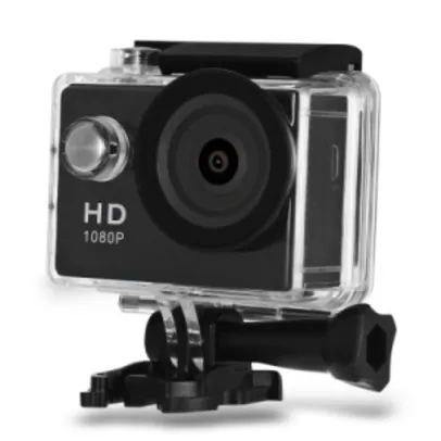 Câmera Tipo Go Pro - A9 HD 1080P MJPEG 2 inch LCD IP68 30m por R$70