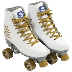 Patins Bel Quad Retrô Top Tamanho 35 - Branco/Dourado