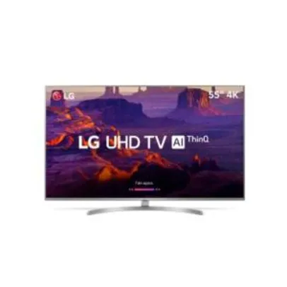 Smart TV LG 55" LED 55UK7500 ULtra HD 4K ThinQ AI, HDR 10, 4 HDMI e 2 USB - R$ 3022