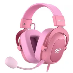 Headset Gamer Havit, 3.5mm, Drivers de 53mm, Múltiplas Plataformas, Pink, HV-H2002D