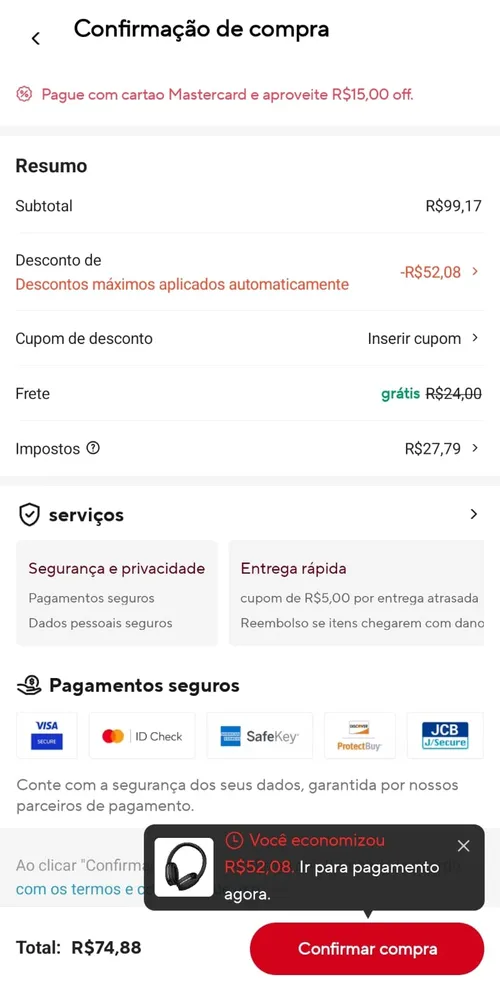 Imagem na descrição da promoção