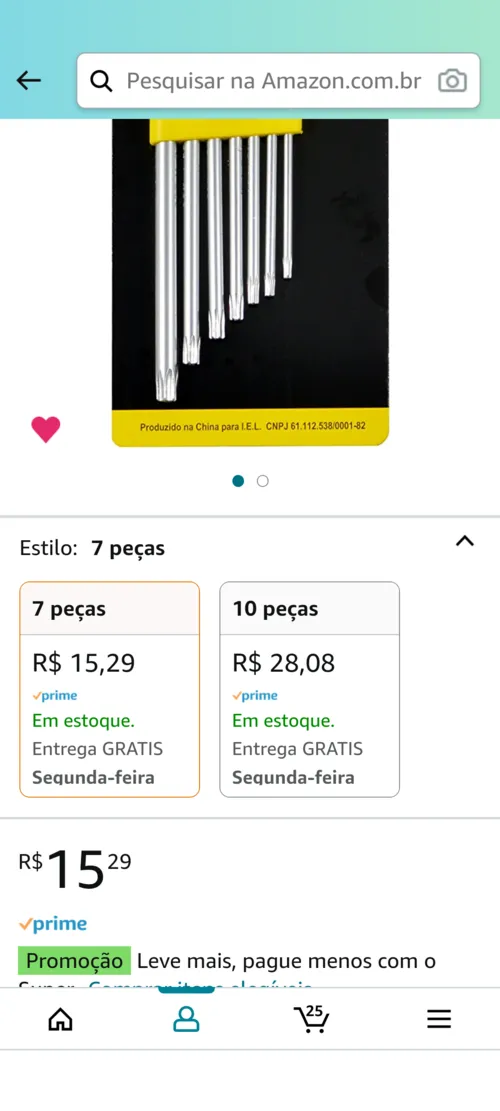 Imagem na descrição da promoção