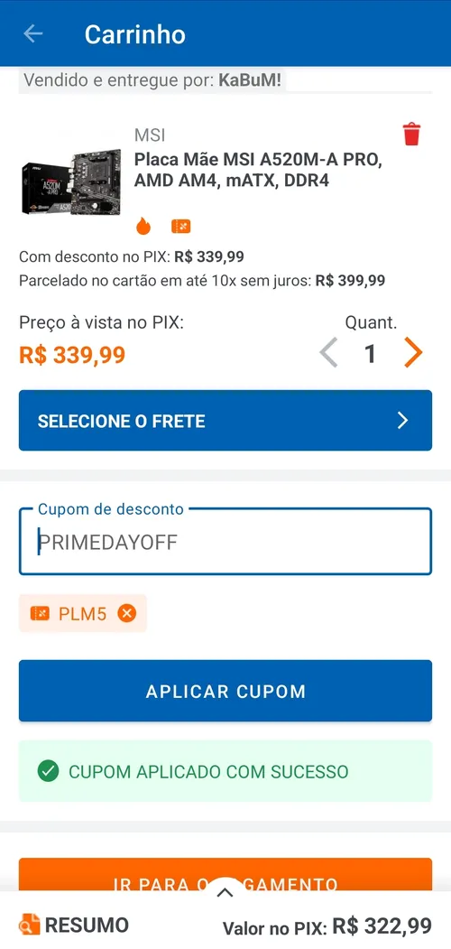 Imagem na descrição da promoção