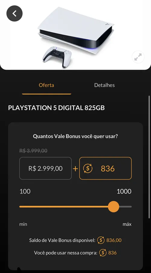 Imagem na descrição da promoção