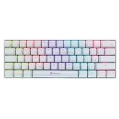 Teclado Gamer Mecânico 60% LED, ABNT branco | R$345