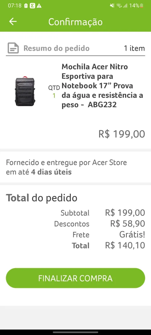 Imagem na descrição da promoção