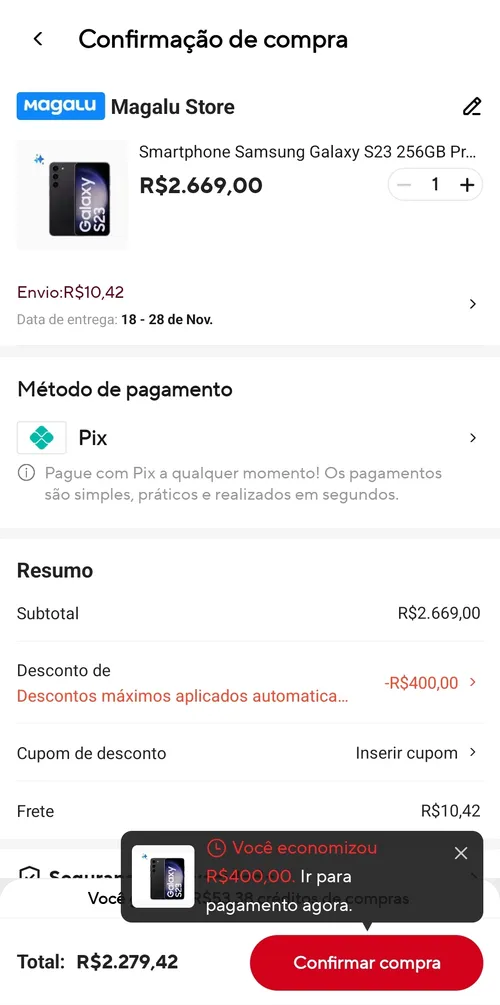 Imagem na descrição da promoção