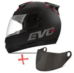 Capacete G8 Evo Fechado c/ Narigueira Pro Tork 2020 + Viseira Fumê | R$ 194,00