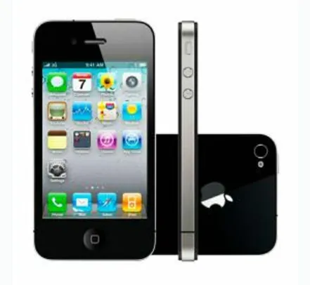 iPhone 4S, Preto, Tela de 3.5", 8GB, Câmera de 8MP
